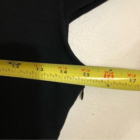 Diane Von Furstenburg Black Knit Dress Cap Sleeve Size 8 - Picture 9 of 9